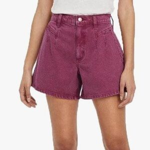 Universal Thread High Rise Waist A-Line Midi Jean Shorts Berry Purple-Pink Sz 12